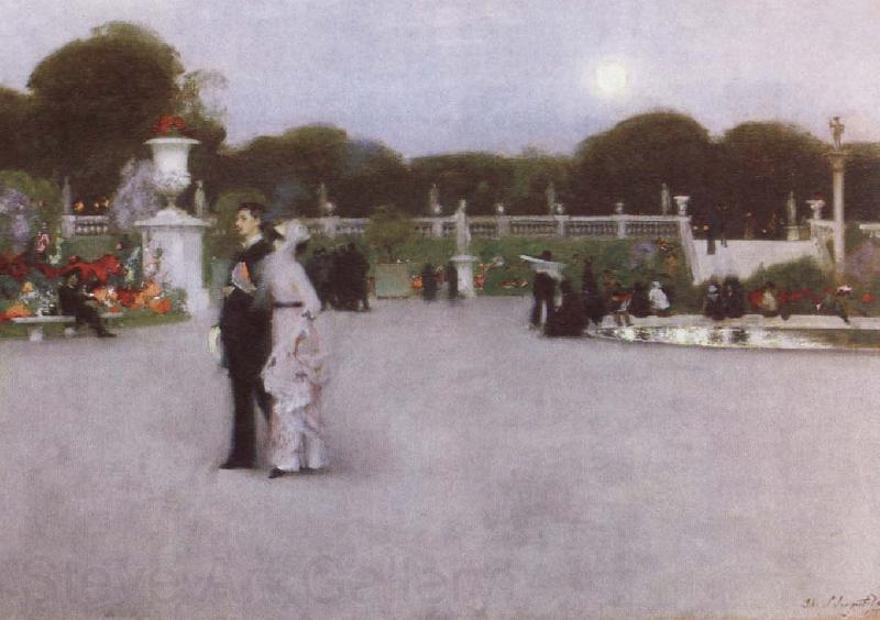 John Singer Sargent The Luxembourg Garden at Twilight Norge oil painting art